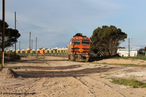 130708 0871
Thevenard, view of arriving loaded train from [url=https://goo.gl/maps/dGiE8]inside the yard[/url].
