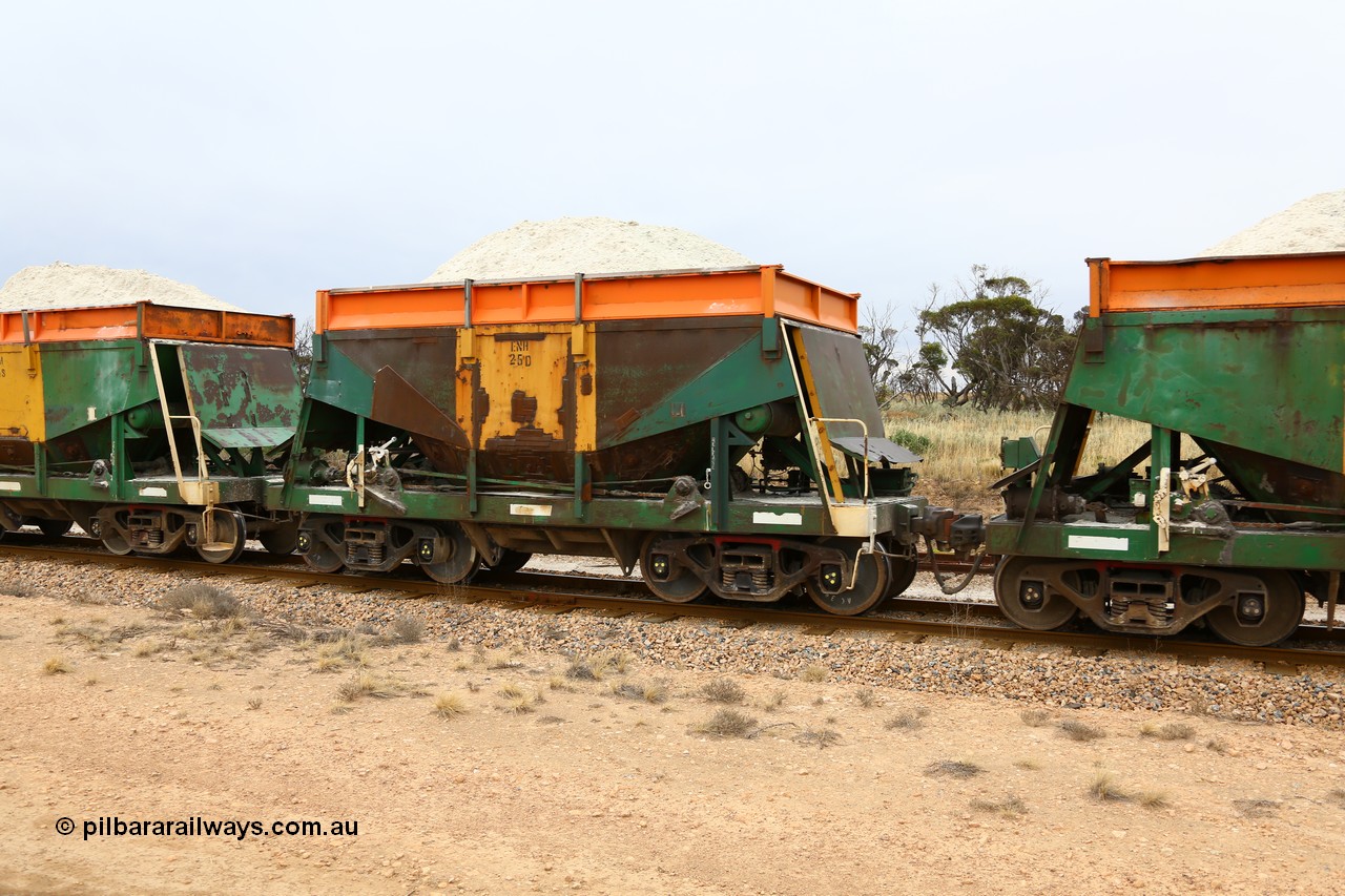 161109 1919
Moule, originally built by Kinki Sharyo as the NH type for the NAR in 1968, sent to Port Lincoln in 1978, then rebuilt and recoded ENH type in 1984, ENH 25 with newish hungry boards loaded with gypsum.
Keywords: ENH-type;ENH25;Kinki-Sharyo-Japan;NH-type;