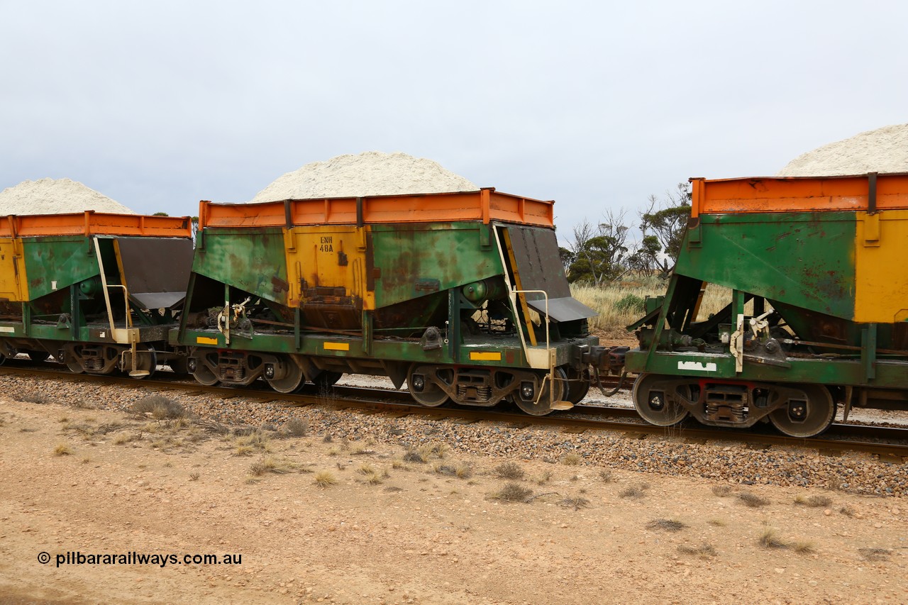 161109 1943
Moule, originally built by Kinki Sharyo as the NH type for the NAR in 1968, sent to Port Lincoln in 1978, then rebuilt and recoded ENH type in 1984, ENH 48 with hungry boards loaded with gypsum.
Keywords: ENH-type;ENH48;Kinki-Sharyo-Japan;NH-type;
