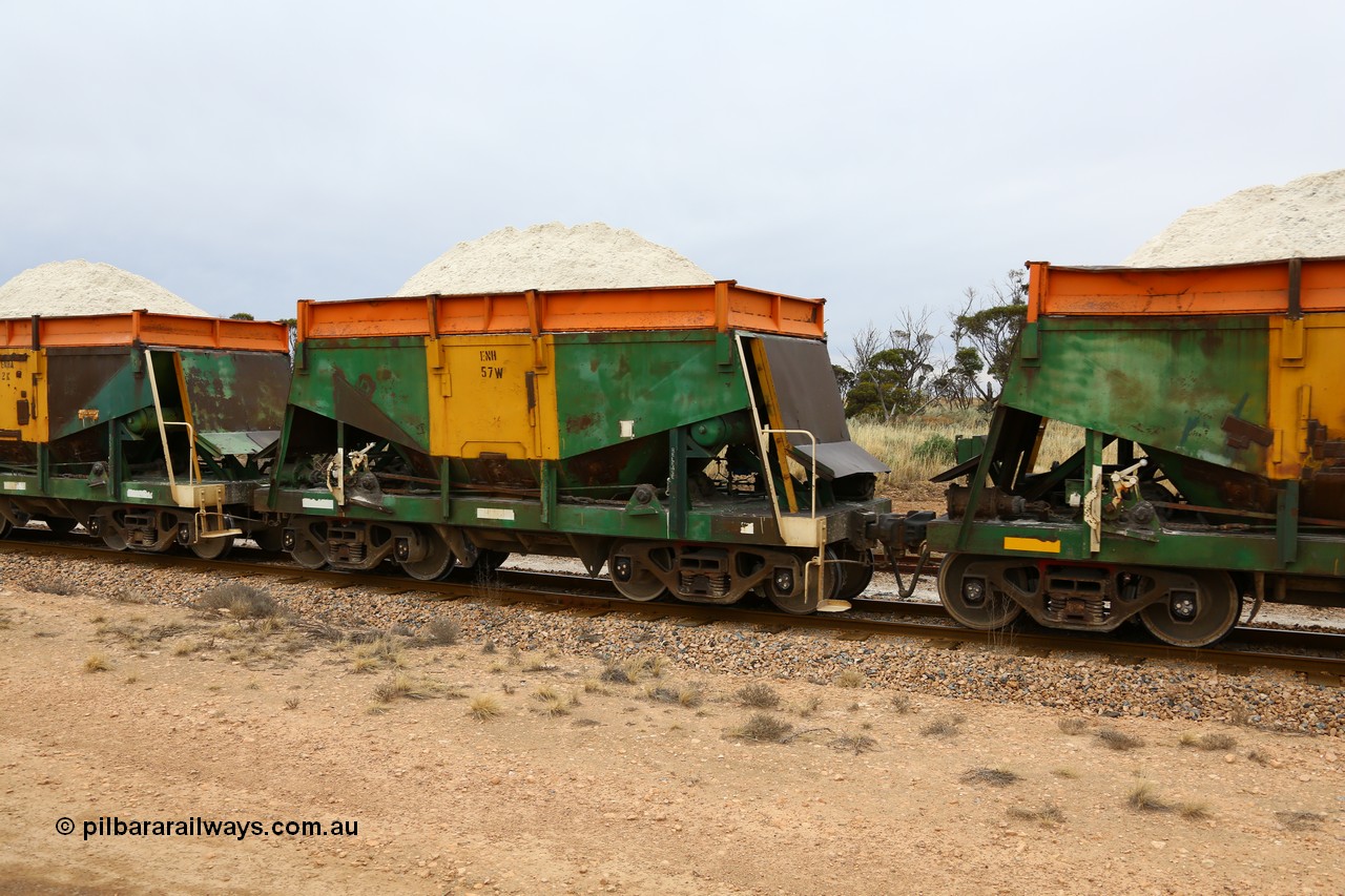 161109 1944
Moule, originally built by Kinki Sharyo as the NH type for the NAR in 1968, sent to Port Lincoln in 1978, then rebuilt and recoded ENH type in 1984, ENH 57 with hungry boards loaded with gypsum.
Keywords: ENH-type;ENH57;Kinki-Sharyo-Japan;NH-type;