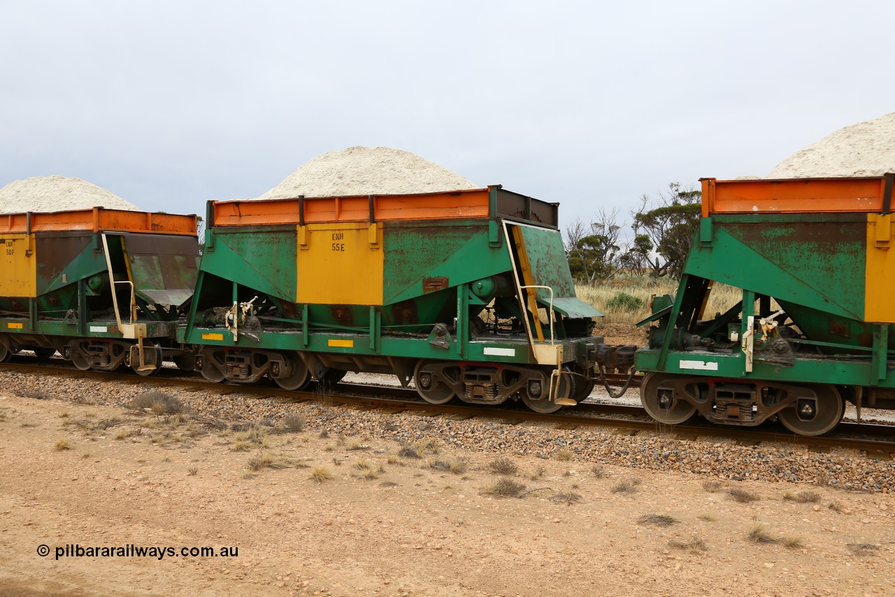 161109 1947
Moule, originally built by Kinki Sharyo as the NH type for the NAR in 1968, sent to Port Lincoln in 1978, then rebuilt and recoded ENH type in 1984, ENH 55 with hungry boards loaded with gypsum.
Keywords: ENH-type;ENH55;Kinki-Sharyo-Japan;NH-type;