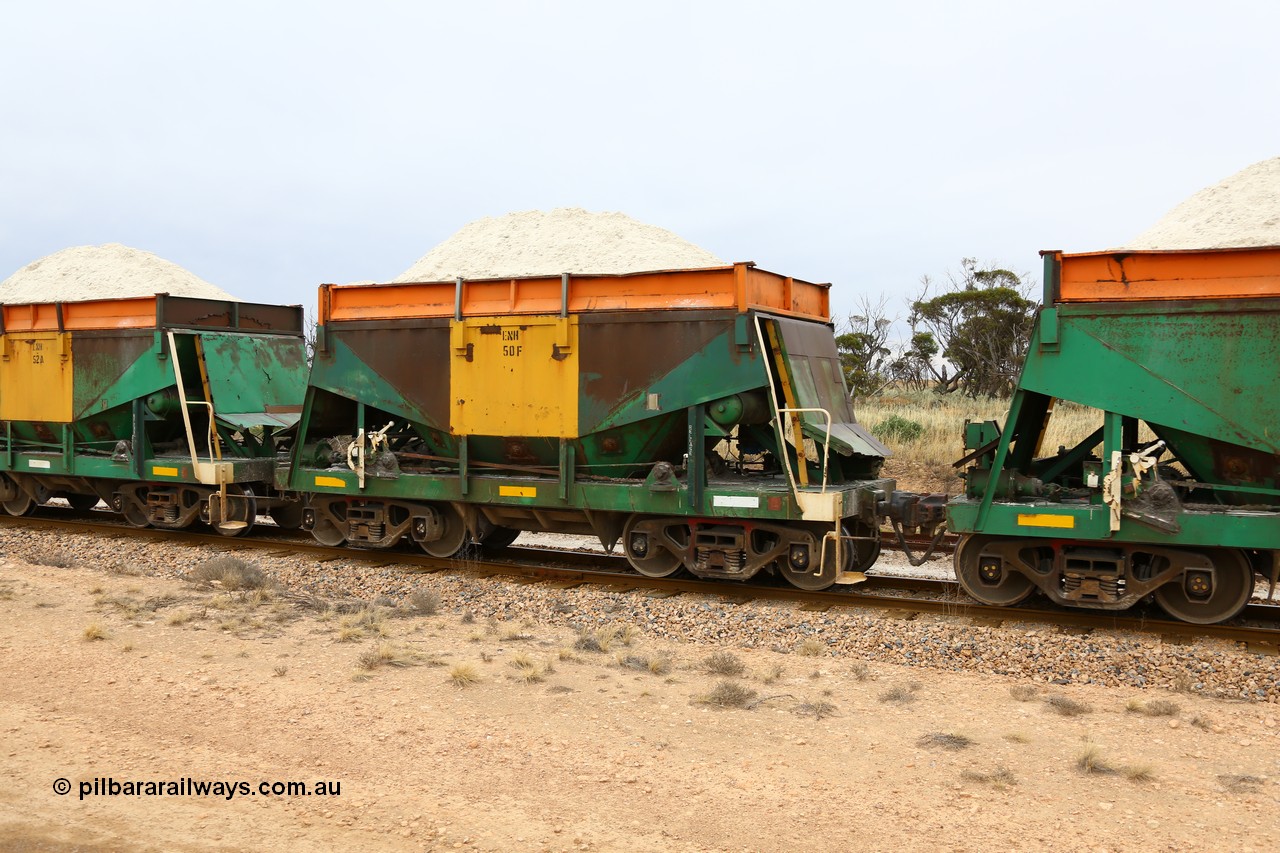 161109 1948
Moule, originally built by Kinki Sharyo as the NH type for the NAR in 1968, sent to Port Lincoln in 1978, then rebuilt and recoded ENH type in 1984, ENH 50 with hungry boards loaded with gypsum.
Keywords: ENH-type;ENH50;Kinki-Sharyo-Japan;NH-type;