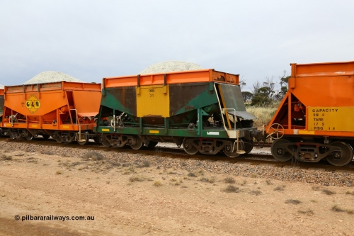 161109 1905
Moule, originally Kinki Sharyo built NHA type NHA 983 for the NAR in 1968, to EP Division 1978, rebuilt with extended sides for gypsum traffic and recoded to ENHA type ENHA 3 in 1984. Loaded with gypsum.
Keywords: ENHA-type;ENHA3;Kinki-Sharyo-Japan;NHA-type;NHA983;