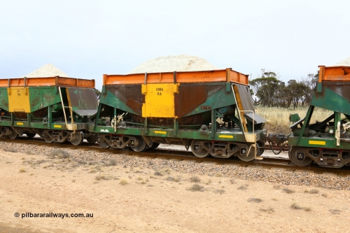 161109 1933
Moule, originally Kinki Sharyo built NHA type NHA 1000 for the NAR in 1968, to EP Division 1978, rebuilt with extended sides for gypsum traffic and recoded to ENHA type ENHA 6 in 1984, heavy body patching and hungry boards fitted, loaded with gypsum.
Keywords: ENHA-type;ENHA6;Kinki-Sharyo-Japan;NHA-type;NHA1000;