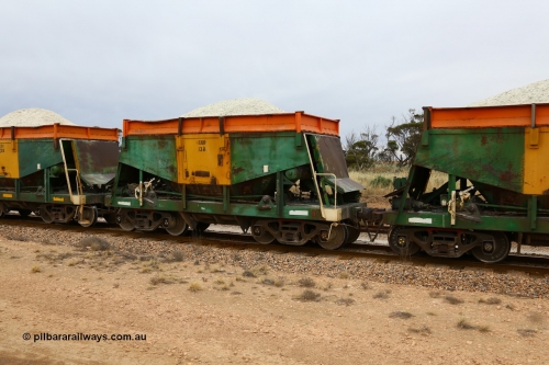 161109 1941
Moule, originally built by Kinki Sharyo as the NH type for the NAR in 1968, sent to Port Lincoln in 1978, then rebuilt and recoded ENH type in 1984, ENH 13 with hungry boards loaded with gypsum.
Keywords: ENH-type;ENH13;Kinki-Sharyo-Japan;NH-type;NH913;