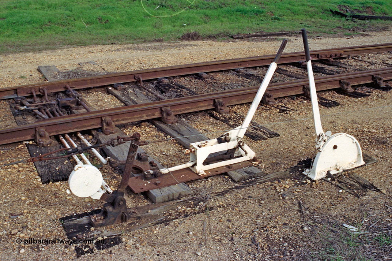 108-24
Tatura mainline points and interlocking, point and signal levers.
