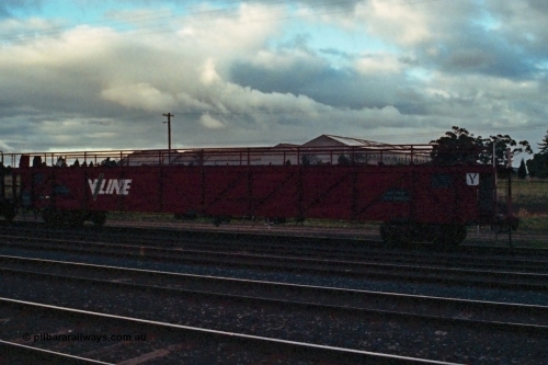 115-24
Somerton, V/Line broad gauge VMAY type bogie car carrying waggon.
Keywords: VMAY-type;