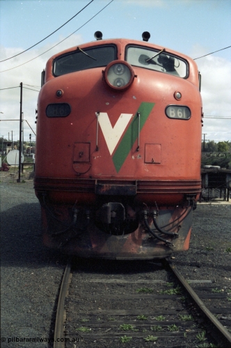 117-26
Seymour loco depot V/Line B class loco B 61 Clyde Engineering EMD model ML2 serial ML2-2, front view.
Keywords: B-class;B61;Clyde-Engineering-Granville-NSW;EMD;ML2;ML2-2;bulldog;