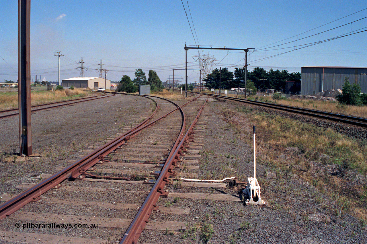 122-03
Morwell Shire Sidings, track view, looking towards Maryvale.
