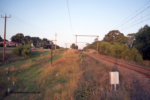 123-1-21
Traralgon, Coonoc Rd, V/Line broad gauge N class N 451 'City of Portland' Clyde Engineering EMD model JT22HC-2 serial 85-1219, N set, up Bairnsdale pass, distant shot.
Keywords: N-class;N451;Clyde-Engineering-Somerton-Victoria;EMD;JT22HC-2;85-1219;