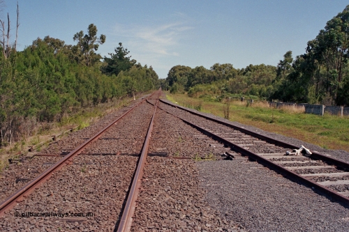 129-2-37
Buffalo track view, west end looking towards Melbourne, derail.
