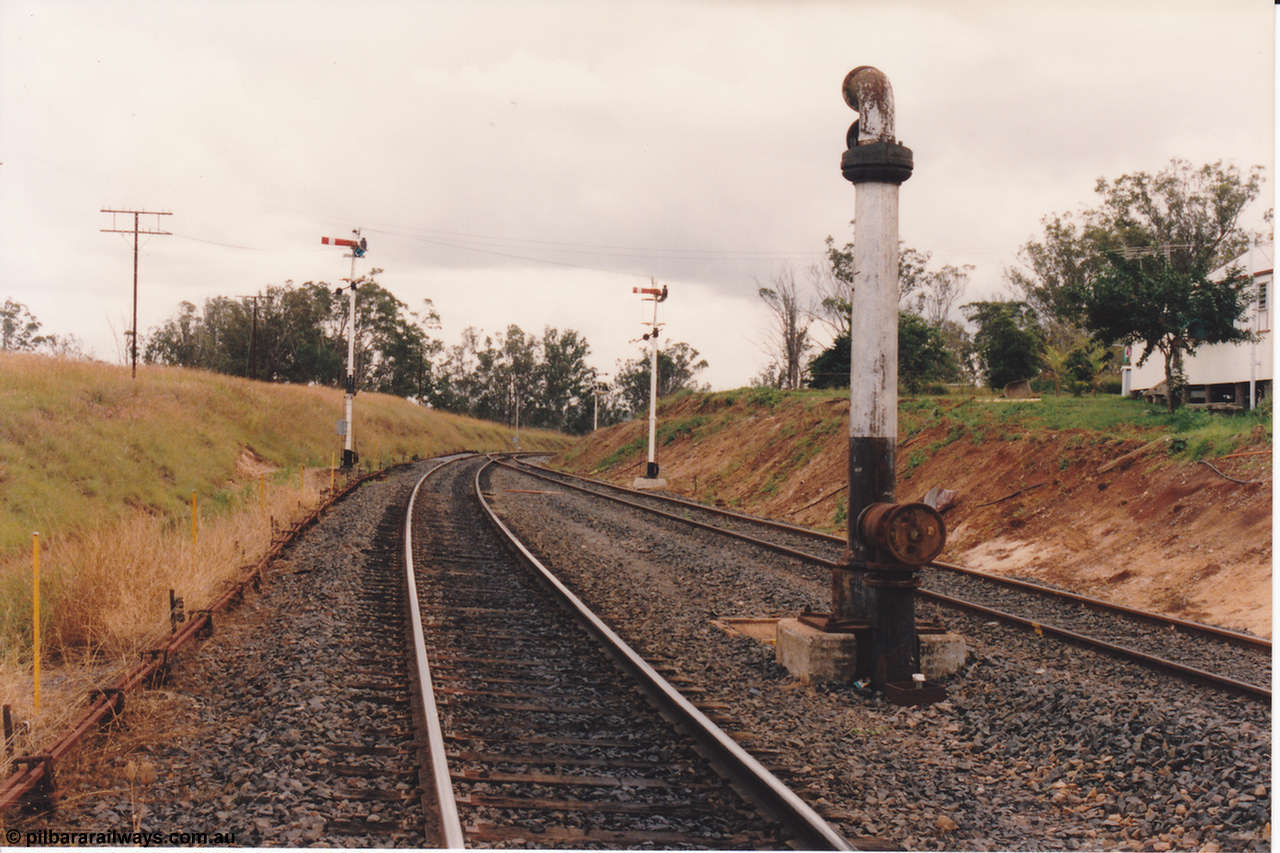 134-07
Kagaru, down departure signals, looking north at the north end, stand pipe, point rodding.
