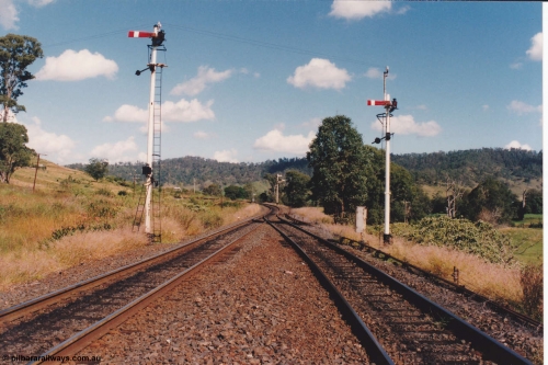 134-16
The Risk, looking south from south end of loop, track view, up departure signals.
