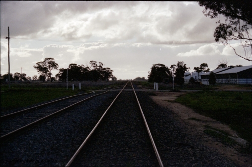 136-08
Mathoura looking north, end of yard, very dark.
