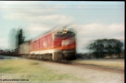 144-08
Very blurred photo, 81 class and G class up goods somewhere near Wangaratta, not uploaded.
Keywords: 81-class;Clyde-Engineering-Kelso-NSW;EMD;JT26C-2SS;