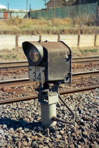 153-2-37
Ararat station yard, electric dwarf signal 34.
