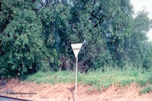 161-16
Yarroweyah station location sign.
