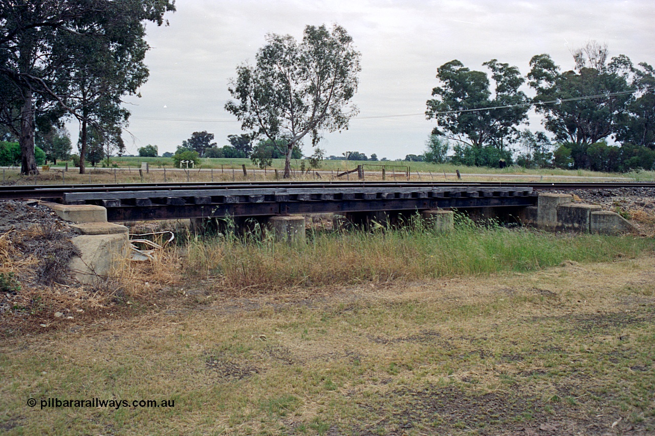 170-16
Devenish, track view of low level rail bridge on the southern end of station yard.
