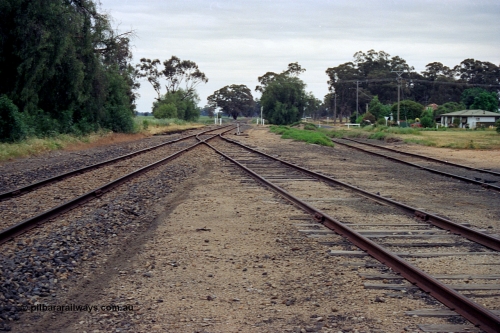170-09
St James, yard view looking north to Oaklands, mainline with silo siding on the right.
