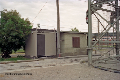175-13
Shepparton, rail served industry, Australian Cement, truck loading bay with weighbridge, block control room and ATCO ablution block.

