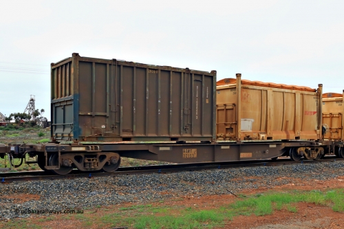 240401 4974
Kalgoorlie, Aurizon's 1029 Malcolm Freighter, waggon AQNY 32153, one of sixty two waggons built by Goninan WA in 1998 as the WQN type for Murrin Murrin container traffic loaded with two 20' sulphur containers, a 25U0 hard top BISU 100040[3] and 25UA roll top Bis Deliver Every Day BICN 108100[1]. 1st of April 2024.
Keywords: AQNY-type;AQNY32153;Goninan-WA;WQN-type;