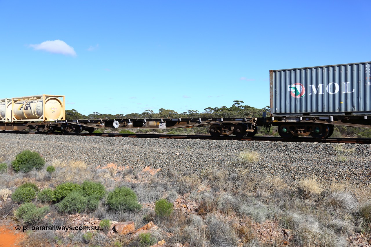 161111 2503
Binduli, Kalgoorlie Freighter train 5025, waggon AQWY 30308 was originally built by Tomlinson Steel WA WFX type container waggon in a batch of one hundred and sixty one in 1970, later recoded to WQCX.
Keywords: AQWY-type;AQWY30308;Tomlinson-Steel-WA;WFX-type;