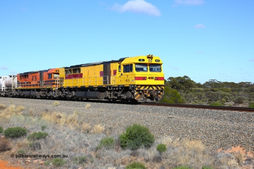 161111 2452
Binduli, Kalgoorlie Freighter train 5025, Clyde Engineering EMD model GT64C Q class unit Q 4013 serial 97-1466 renumbered from Q 313.
Keywords: Q-class;Q4013;Clyde-Engineering-Forrestfield-WA;EMD;GT46C;97-1466;Q313;