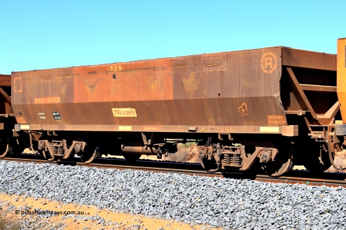 240328 2851
WOE type iron ore waggon WOE 31147 is one of a batch of fifteen built by Goninan WA between April and May 2002 and fleet number 729, in Mineral Resources traffic 5040 empty Mount Walton iron ore train. March 28, 2024.
Keywords: WOE-type;WOE31147;Goninan-WA;