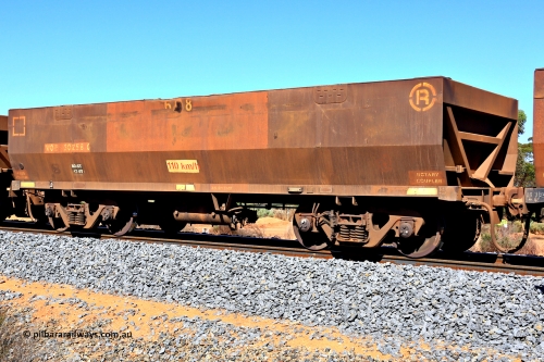 240328 2881
WOE type iron ore waggon WOE 30258 is one of a batch of one hundred and thirty built by Goninan WA between March and August 2001 with serial number 950092-008 and fleet number 608, in Mineral Resources traffic 5040 empty Mount Walton iron ore train. March 28, 2024.
Keywords: WOE-type;WOE30258;Goninan-WA;950092-008;