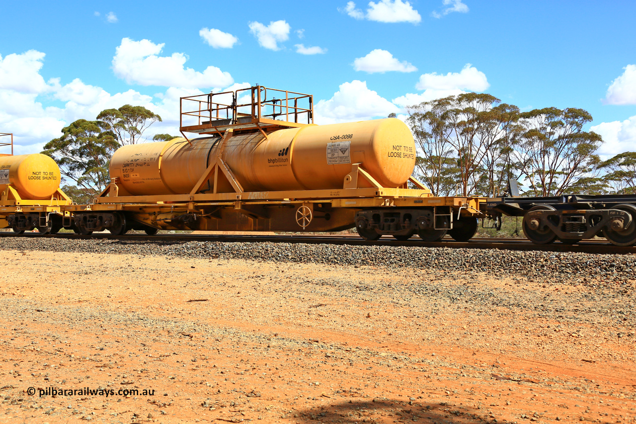 240328 3103
Hampton Ballast Siding, Watco's 5WS4 loaded acid transfer train with 57' DQHY type flat waggon built by CRRC, China in 2022 as a batch of sixty for Watco to carry the CSA acid tanks, DQHY 13024 with CSA-0098 acid tank. March 28, 2024.
Keywords: DQHY-type;DQHY13024;CRRC-China;