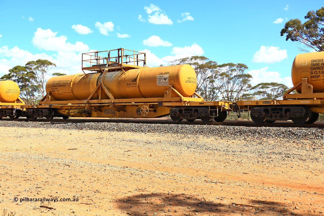 240328 3112
Hampton Ballast Siding, Watco's 5WS4 loaded acid transfer train with 57' DQHY type flat waggon built by CRRC in China for Watco to carry the CSA acid tanks, DQHY 13007 with CSA-0103 acid tank. March 28, 2024.
Keywords: DQHY-type;DQHY13007;CRRC-China;