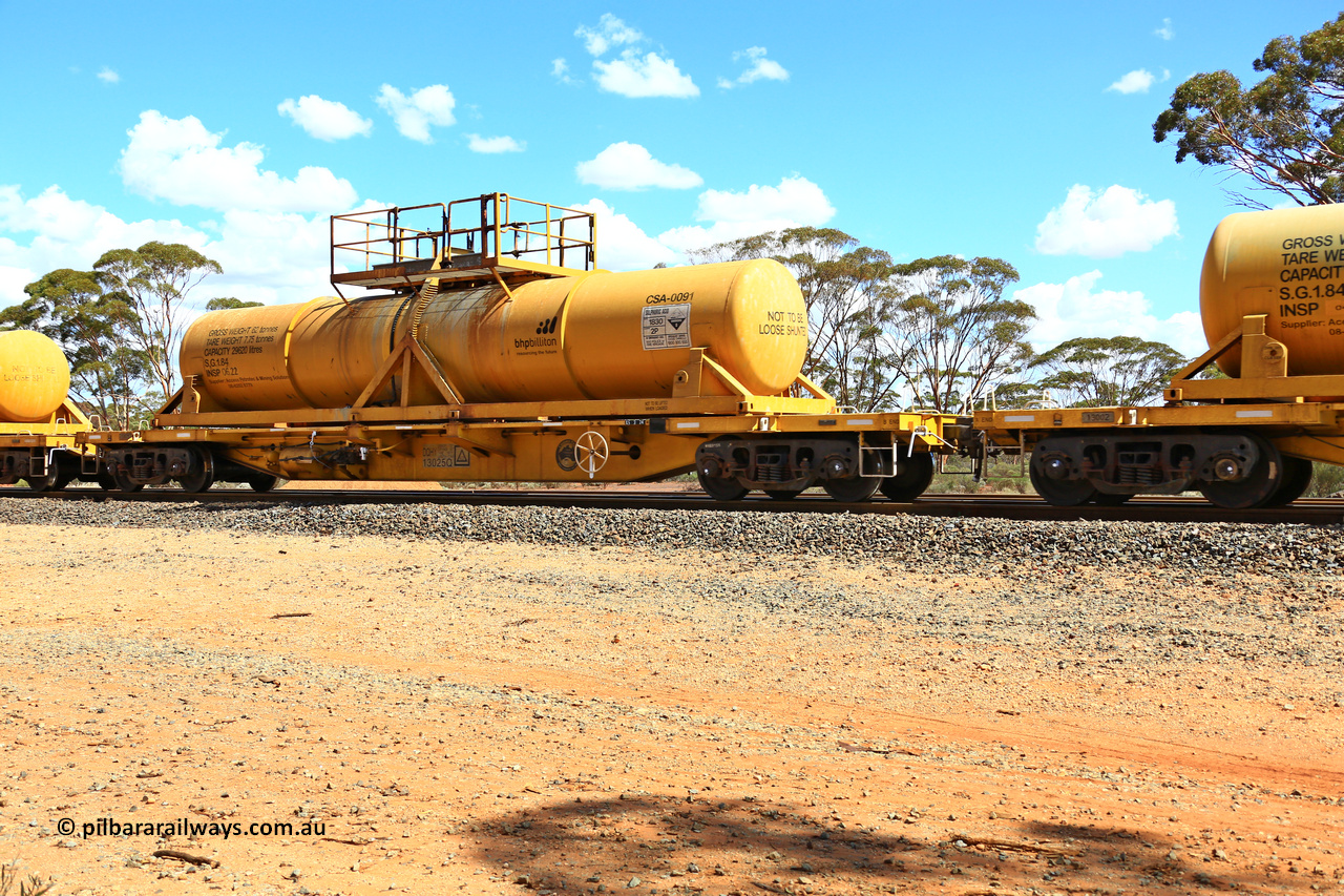 240328 3119
Hampton Ballast Siding, Watco's 5WS4 loaded acid transfer train with 57' DQHY type flat waggon built by CRRC, China in 2022 as a batch of sixty for Watco to carry the CSA acid tanks, DQHY 13025 with CSA-0091 acid tank. March 28, 2024.
Keywords: DQHY-type;DQHY13025;CRRC-China;