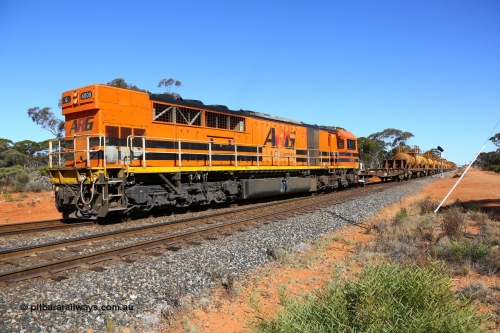 161112 3446
Binduli, Clyde Engineering built EMD model GT46C Q class unit Q 4009 serial 97-1461 runs long end leading as it arrives at the southern end of Binduli Triangle with the loaded acid train from Hampton, train 7406.
Keywords: Q-class;Q4009;Clyde-Engineering-Forrestfield-WA;EMD;GT46C;97-1461;Q309;