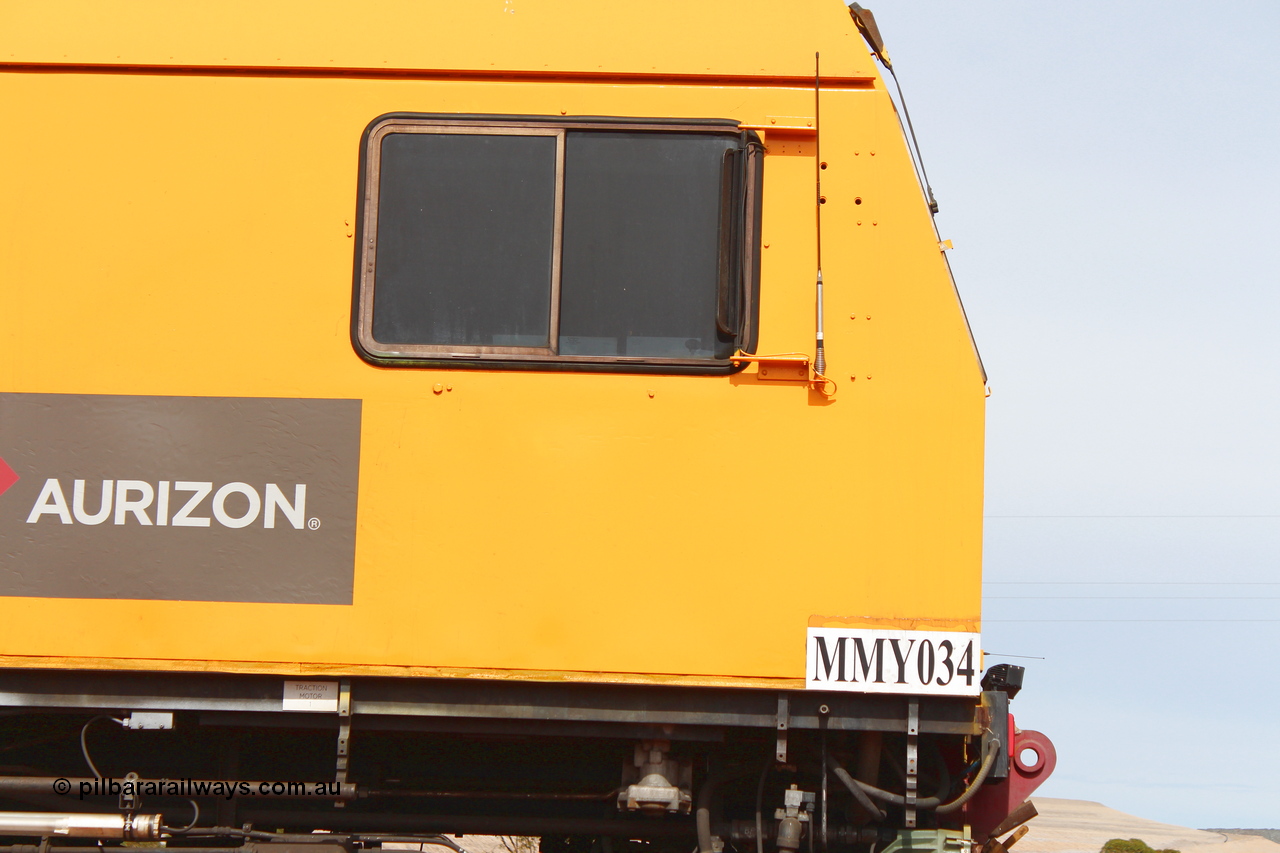 160409 IMG 7026
Parkeston, Aurizon rail grinder MMY type MMY 034, built in the USA by Loram as RG331 ~2004, imported into Australia by Queensland Rail, now Aurizon, in April 2009, detail picture. Peter Donaghy image.
Keywords: Peter-D-Image;MMY-type;MMY034;Loram-USA;RG331;rail-grinder;detail-image;