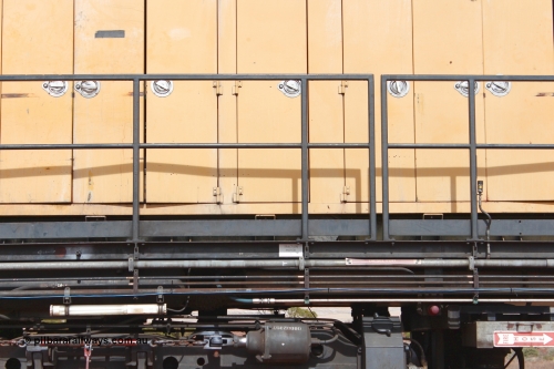 160409 IMG 7044
Parkeston, Aurizon rail grinder MMY type MMY 034, built in the USA by Loram as RG331 ~2004, imported into Australia by Queensland Rail, now Aurizon, in April 2009, detail picture. Peter Donaghy image.
Keywords: Peter-D-Image;MMY-type;MMY034;Loram-USA;RG331;rail-grinder;detail-image;