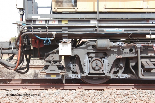 160409 IMG 7046
Parkeston, Aurizon rail grinder MMY type MMY 034, built in the USA by Loram as RG331 ~2004, imported into Australia by Queensland Rail, now Aurizon, in April 2009, detail picture. Peter Donaghy image.
Keywords: Peter-D-Image;MMY-type;MMY034;Loram-USA;RG331;rail-grinder;detail-image;