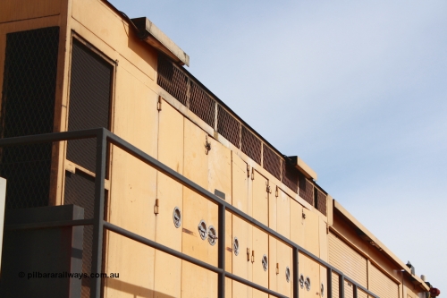 160409 IMG 7051
Parkeston, Aurizon rail grinder MMY type MMY 034, built in the USA by Loram as RG331 ~2004, imported into Australia by Queensland Rail, now Aurizon, in April 2009, detail picture. Peter Donaghy image.
Keywords: Peter-D-Image;MMY-type;MMY034;Loram-USA;RG331;rail-grinder;detail-image;