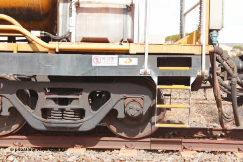 160409 IMG 7053
Parkeston, Aurizon rail grinder MMY type MMY 034, built in the USA by Loram as RG331 ~2004, imported into Australia by Queensland Rail, now Aurizon, in April 2009, detail picture. Peter Donaghy image.
Keywords: Peter-D-Image;MMY-type;MMY034;Loram-USA;RG331;rail-grinder;detail-image;