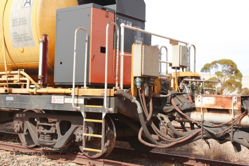 160409 IMG 7068
Parkeston, Aurizon rail grinder MMY type MMY 034, built in the USA by Loram as RG331 ~2004, imported into Australia by Queensland Rail, now Aurizon, in April 2009, detail picture. Peter Donaghy image.
Keywords: Peter-D-Image;MMY-type;MMY034;Loram-USA;RG331;rail-grinder;detail-image;