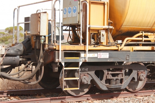 160409 IMG 7084
Parkeston, Aurizon rail grinder MMY type MMY 034, built in the USA by Loram as RG331 ~2004, imported into Australia by Queensland Rail, now Aurizon, in April 2009, detail picture. Peter Donaghy image.
Keywords: Peter-D-Image;MMY-type;MMY034;Loram-USA;RG331;rail-grinder;detail-image;