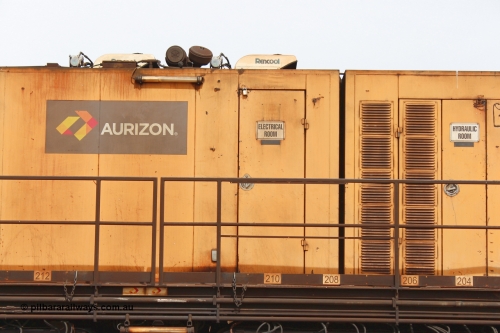 160409 IMG 7180
Parkeston, Aurizon rail grinder MMY type MMY 034, built in the USA by Loram as RG331 ~2004, imported into Australia by Queensland Rail, now Aurizon, in April 2009, detail picture. Peter Donaghy image.
Keywords: Peter-D-Image;MMY-type;MMY034;Loram-USA;RG331;rail-grinder;detail-image;