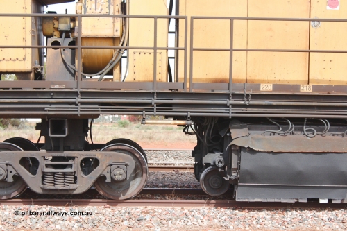 160409 IMG 7183
Parkeston, Aurizon rail grinder MMY type MMY 034, built in the USA by Loram as RG331 ~2004, imported into Australia by Queensland Rail, now Aurizon, in April 2009, detail picture. Peter Donaghy image.
Keywords: Peter-D-Image;MMY-type;MMY034;Loram-USA;RG331;rail-grinder;detail-image;