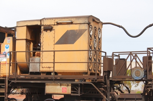 160409 IMG 7206
Parkeston, Aurizon rail grinder MMY type MMY 034, built in the USA by Loram as RG331 ~2004, imported into Australia by Queensland Rail, now Aurizon, in April 2009, detail picture. Peter Donaghy image.
Keywords: Peter-D-Image;MMY-type;MMY034;Loram-USA;RG331;rail-grinder;detail-image;