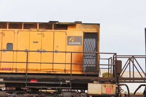 160409 IMG 7223
Parkeston, Aurizon rail grinder MMY type MMY 034, built in the USA by Loram as RG331 ~2004, imported into Australia by Queensland Rail, now Aurizon, in April 2009, detail picture. Peter Donaghy image.
Keywords: Peter-D-Image;MMY-type;MMY034;Loram-USA;RG331;rail-grinder;detail-image;