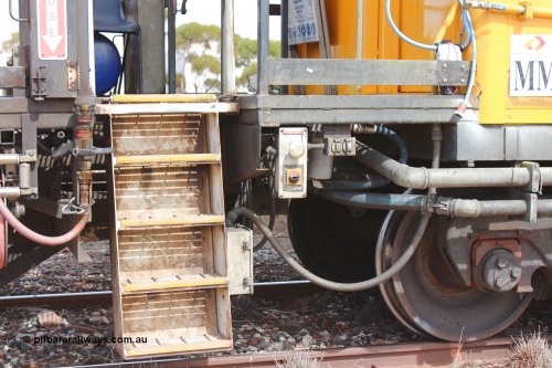 160409 IMG 7250
Parkeston, Aurizon rail grinder MMY type MMY 034, built in the USA by Loram as RG331 ~2004, imported into Australia by Queensland Rail, now Aurizon, in April 2009, detail picture. Peter Donaghy image.
Keywords: Peter-D-Image;MMY-type;MMY034;Loram-USA;RG331;rail-grinder;detail-image;