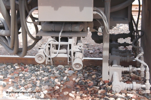 160409 IMG 7269
Parkeston, Aurizon rail grinder MMY type MMY 034, built in the USA by Loram as RG331 ~2004, imported into Australia by Queensland Rail, now Aurizon, in April 2009, detail picture. Peter Donaghy image.
Keywords: Peter-D-Image;MMY-type;MMY034;Loram-USA;RG331;rail-grinder;detail-image;
