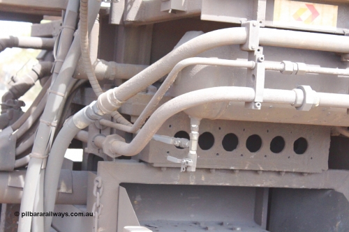 160409 IMG 7274
Parkeston, Aurizon rail grinder MMY type MMY 034, built in the USA by Loram as RG331 ~2004, imported into Australia by Queensland Rail, now Aurizon, in April 2009, detail picture. Peter Donaghy image.
Keywords: Peter-D-Image;MMY-type;MMY034;Loram-USA;RG331;rail-grinder;detail-image;