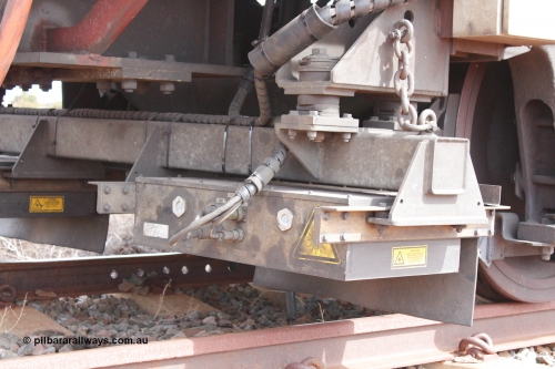 160409 IMG 7278
Parkeston, Aurizon rail grinder MMY type MMY 034, built in the USA by Loram as RG331 ~2004, imported into Australia by Queensland Rail, now Aurizon, in April 2009, detail picture. Peter Donaghy image.
Keywords: Peter-D-Image;MMY-type;MMY034;Loram-USA;RG331;rail-grinder;detail-image;