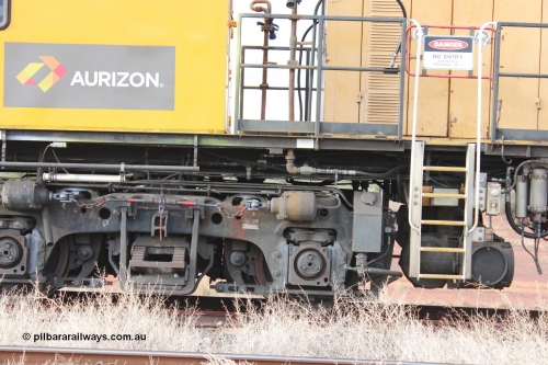160412 IMG 7335
Parkeston, Aurizon rail grinder MMY type MMY 034, built in the USA by Loram as RG331 ~2004, imported into Australia by Queensland Rail, now Aurizon, in April 2009, detail picture. Peter Donaghy image.
Keywords: Peter-D-Image;MMY-type;MMY034;Loram-USA;RG331;rail-grinder;detail-image;