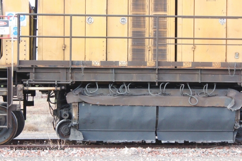 160412 IMG 7417
Parkeston, Aurizon rail grinder MMY type MMY 034, built in the USA by Loram as RG331 ~2004, imported into Australia by Queensland Rail, now Aurizon, in April 2009, detail picture. Peter Donaghy image.
Keywords: Peter-D-Image;MMY-type;MMY034;Loram-USA;RG331;rail-grinder;detail-image;